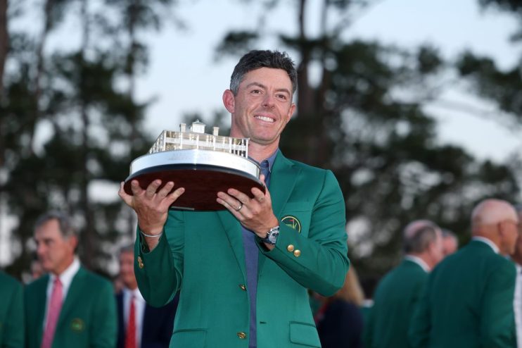 Masters champion Rory McIlroy has closed the gap to Tiger Woods in the PGA prize money rankings after completing golf&rsquo;s career grand slam on Sunday at Augusta National.