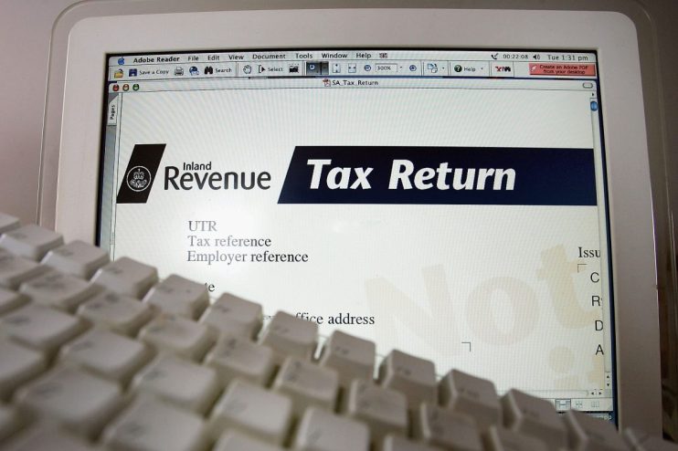 GLASGOW, UNITED KINGDOM - MARCH 15: A UK Inland Revenue online self assessment Tax Return, March 14, 2005 in Glasgow Scotland. (Photo illustration by Christopher Furlong/Getty Images)