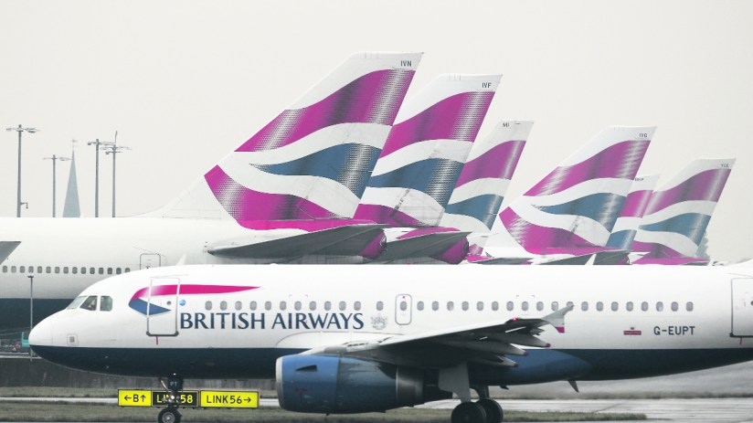 A British Airways plane taxis from Heathrow's Terminal 5