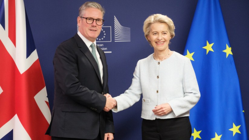 UK-EU border alignment discussion, highlighting &pound;15bn GDP impact and trade concerns, with a focus on economic implications