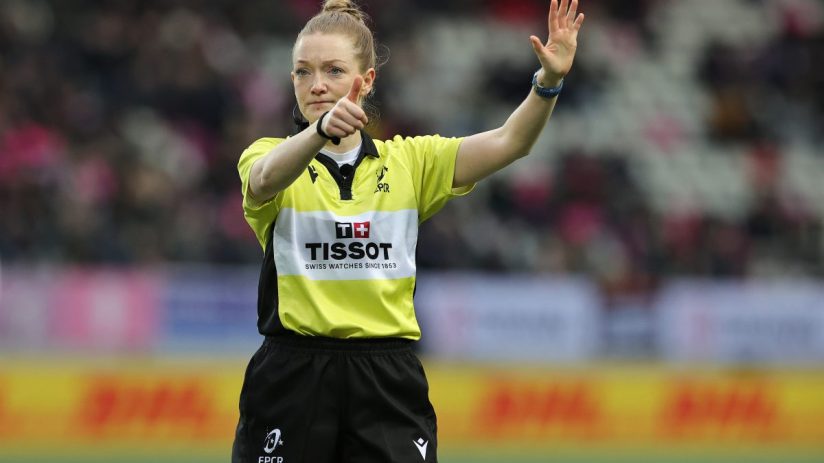 Hollie Davidson will be the first woman to referee a European club rugby final