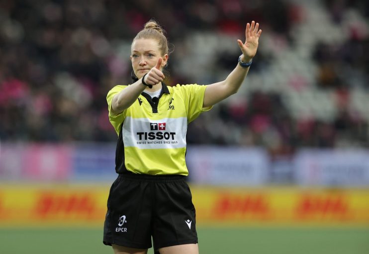 Hollie Davidson will be the first woman to referee a European club rugby final