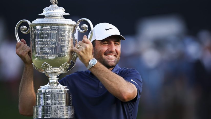 Scottie Scheffler's US PGA win has taken his career earnings past $80m