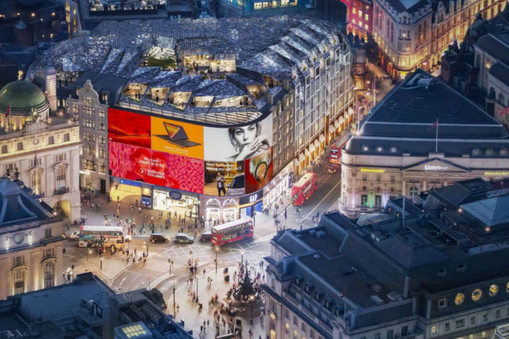 Landsec owns the building behind the the iconic Piccadilly Lights Screen in London