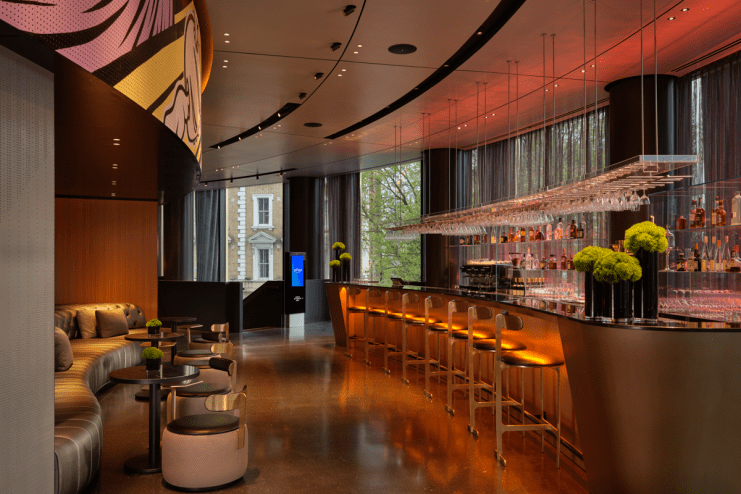 The public spaces become art galleries in the new art'otel Hoxton