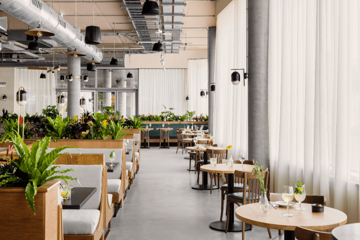 The restaurant at Turing Locke serves interesting spins on British classics