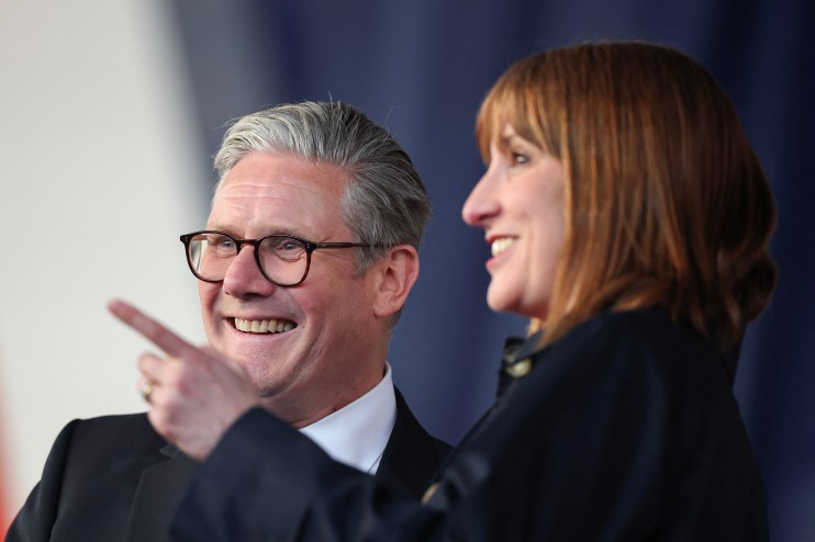 Prime Minister Keir Starmer stands with Chancellor of the Exchequer Rachel Reeves.