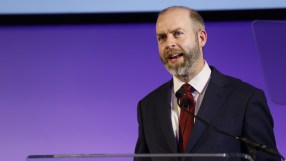Jonathan Reynolds addressing the SMMT's annual International Automotive Summit (image courtesy of SMMT)