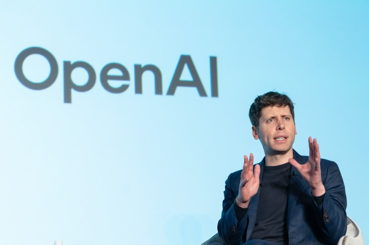 ChatGPT owner Open AI CEO Sam Altman speaks during a talk session with SoftBank Group CEO Masayoshi Son at an event titled "Transforming Business through AI" in Tokyo, Japan, on February 03, 2025. SoftBank and OpenAI announced that they have agreed a partnership to set up a joint venture for artificial intelligence services in Japan today. (Photo by Tomohiro Ohsumi/Getty Images)