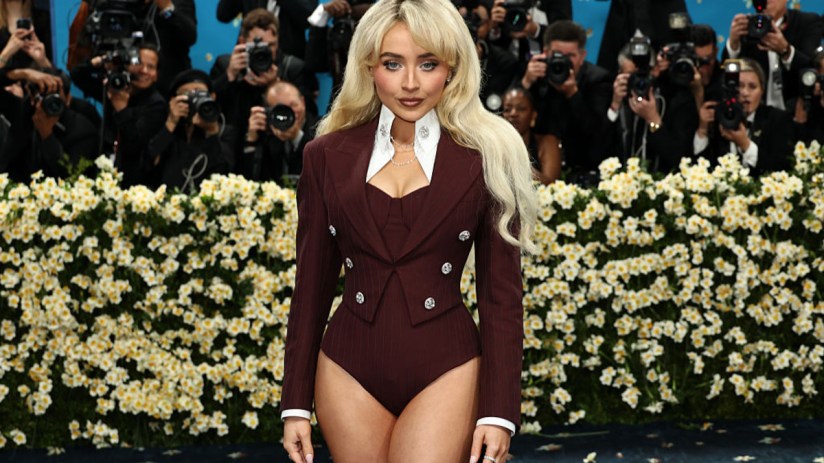 Sabrina Carpenter wore a Louis Vuitton outfit to the 2025 Met Gala in May 2025 in New York. (Photo by Jamie McCarthy/Getty Images)