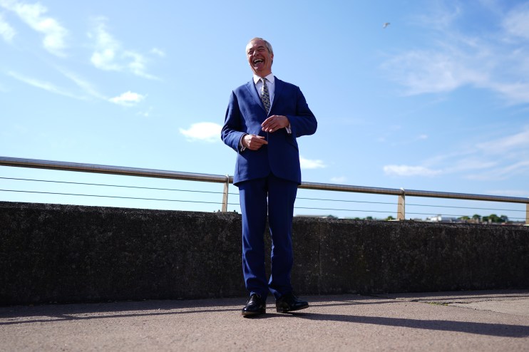 Reform UK leader Nigel Farage speaks to media on June 2, 2025 in Aberdeen, Scotland. (Photo by Peter Summers/Getty Images)