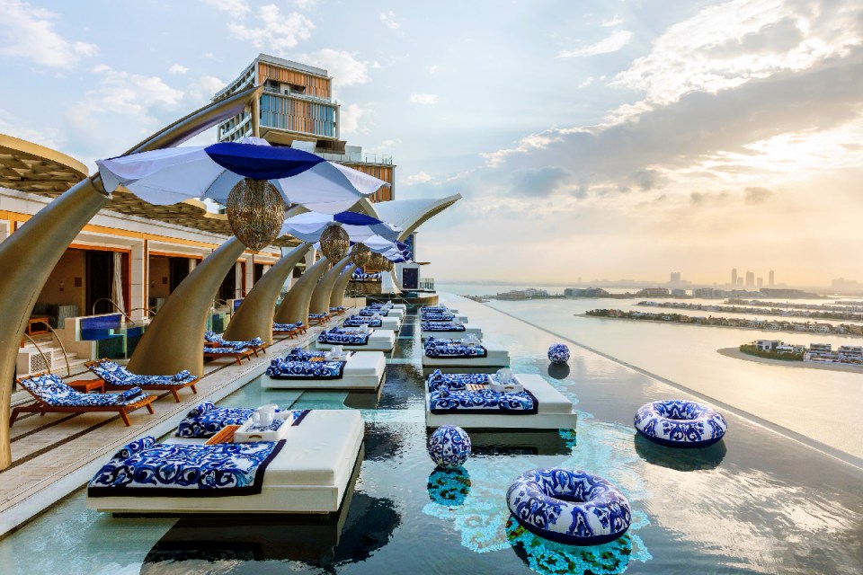 One of the 90 swimming pools at Atlantis the Royal in Dubai