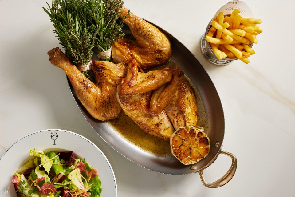 The rotisserie chicken at Story Cellar, prepared by Tom Sellers