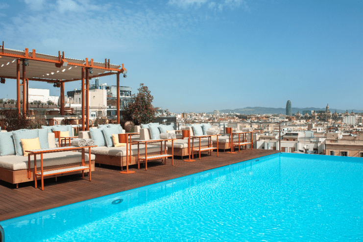 Grand Hotel Central in Barcelona has a stunning rooftop pool