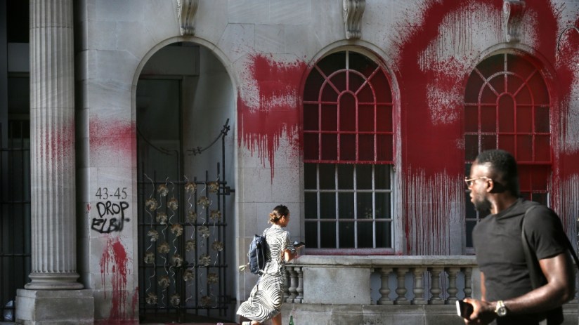 Invesco's Portman Square office was hit with a vandalism. (Image: Martin Pope/Getty Images)