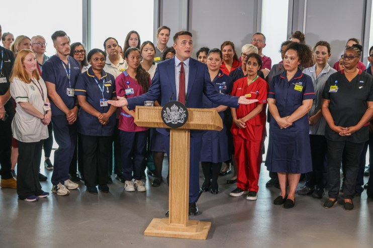 Wes Streeting unveiled Labour's 10-year NHS plan on Thursday. Jack Hill/The Times/PA Wire