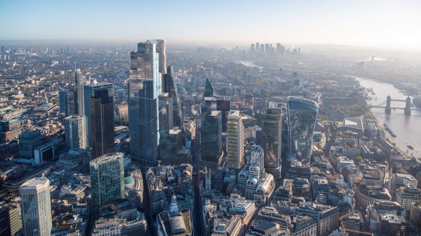 An aerial view of 85 Gracechurch Street. Credit: Canada Corporation