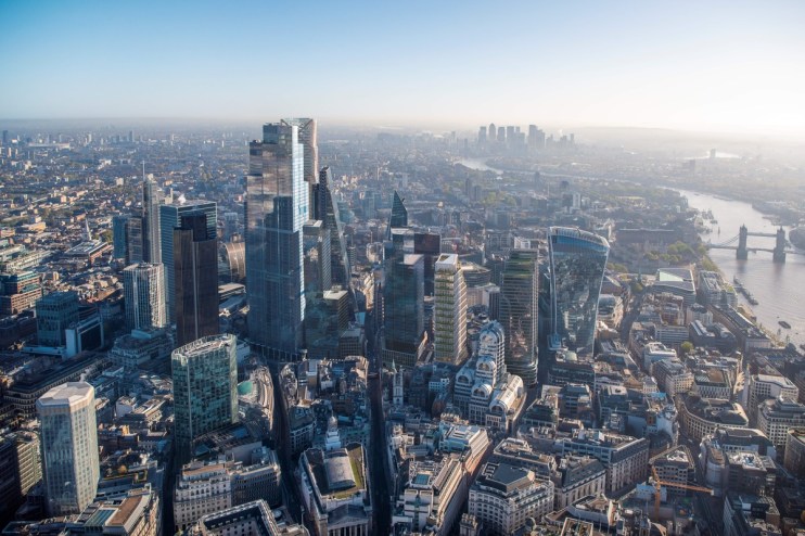An aerial view of 85 Gracechurch Street. Credit: Canada Corporation