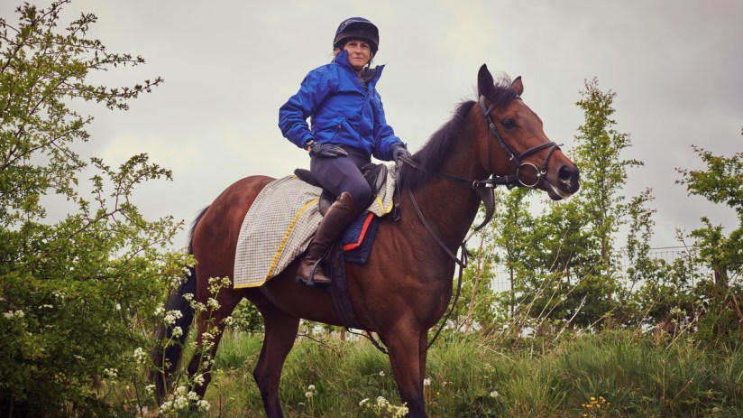 Charlotte Emery, CMO at Entain, is riding Pop Star in the Magnolia Cup at Goodwood today