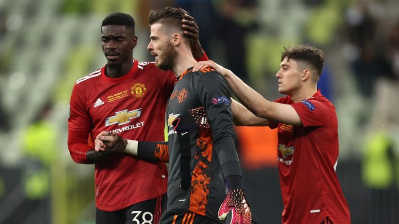 Axel Tuanzebe (left) is suing his former club Manchester United