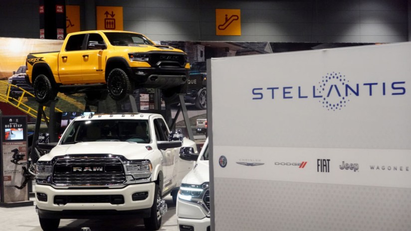 Stellantis warned of its ht from tariffs alongside its full-year results (Photo by Scott Olson/Getty Images)