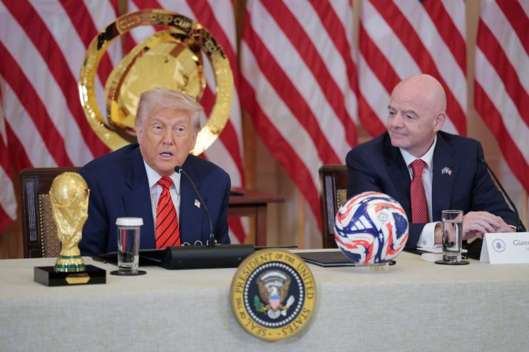 US president Trump and Fifa boss Infantino enjoy a close relationship