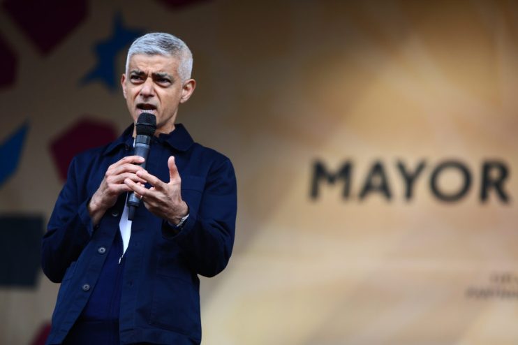 LONDON, ENGLAND - JUNE 8: Mayor of London, Sadiq Khan, speaks during the 'Eid On The Square' event on June 8, 2025 in London, United Kingdom. The Mayor of London, Sadiq Khan, is hosting the 'Eid On The Square' event, as Muslims mark Eid al-Adha, the Feast of Sacrifice. It is the second of the two main holidays in Islam, inspired by the story of Abraham and his willingness to sacrifice his son, Ishmail, in an act of obedience to God. (Photo by Alishia Abodunde/Getty Images)