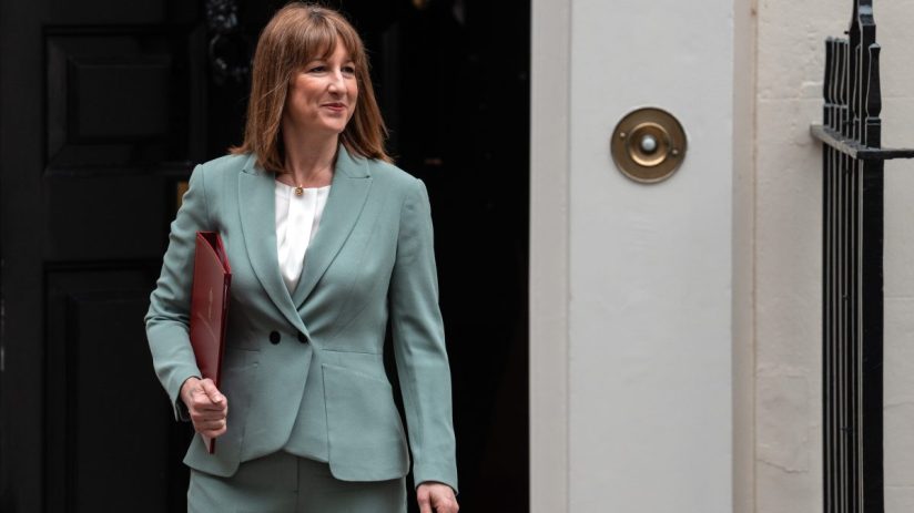 LONDON, ENGLAND - JUNE 11: Rachel Reeves, Britain's Chancellor of the Exchequer, leaves 11, Downing Street for the House of Commons on June 11, 2025 in London, England. Ms Reeves is presenting the government's spending review to Parliament, which is expected to include increased funding and investment for the NHS, schools, defence, and infrastructure projects. The review is used to set government department budgets for future years. (Photo by Carl Court/Getty Images)