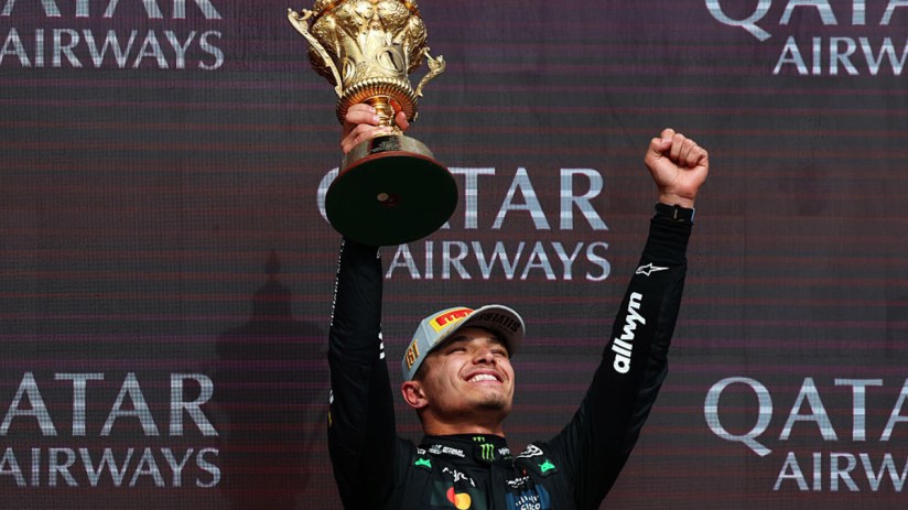 Lando Norris won the Silverstone Grand Prix last weekend. (Photo by Mark Thompson/Getty Images)
