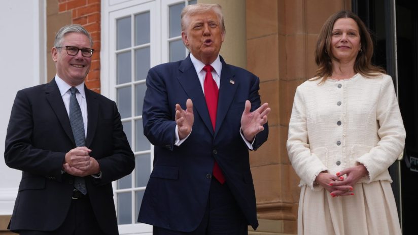 Trump said he has a particularly special relationship with Britain as his mother was born in Scotland. (Photo by Christopher Furlong/Getty Images)