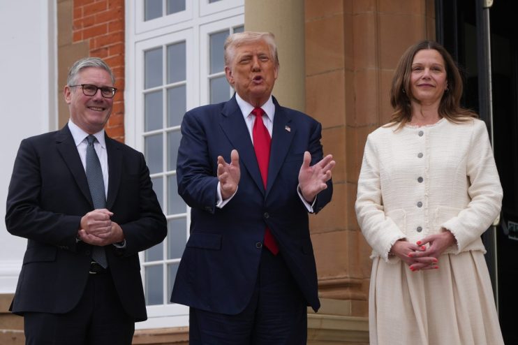 Trump said he has a particularly special relationship with Britain as his mother was born in Scotland. (Photo by Christopher Furlong/Getty Images)
