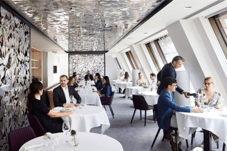 The Angler restaurant on the rooftop of the South Place Hotel near Liverpool Street is one of two City restaurants with a Michelin star