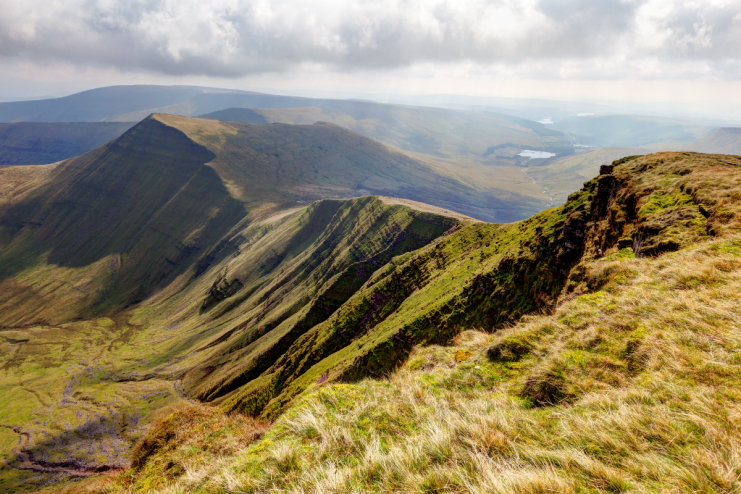 The Brecon Beacons National Park in south and mid-Wales