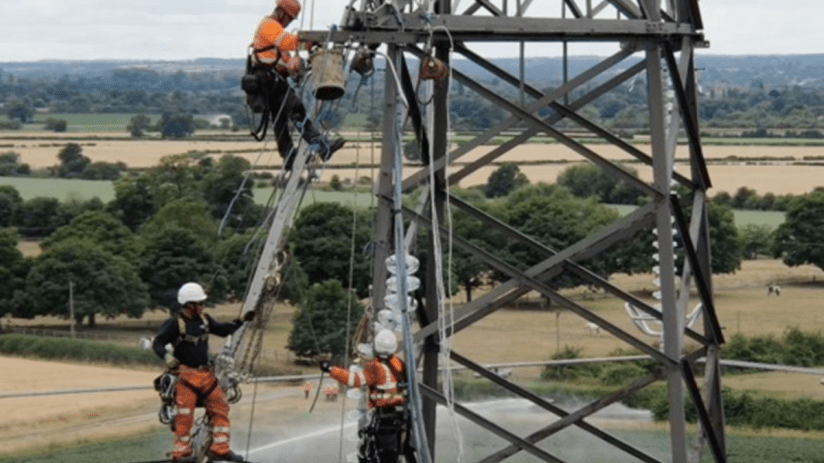 Overhead power lines being refurbished by National Grid as part of &pound;70bn investment in UK and US energy networks