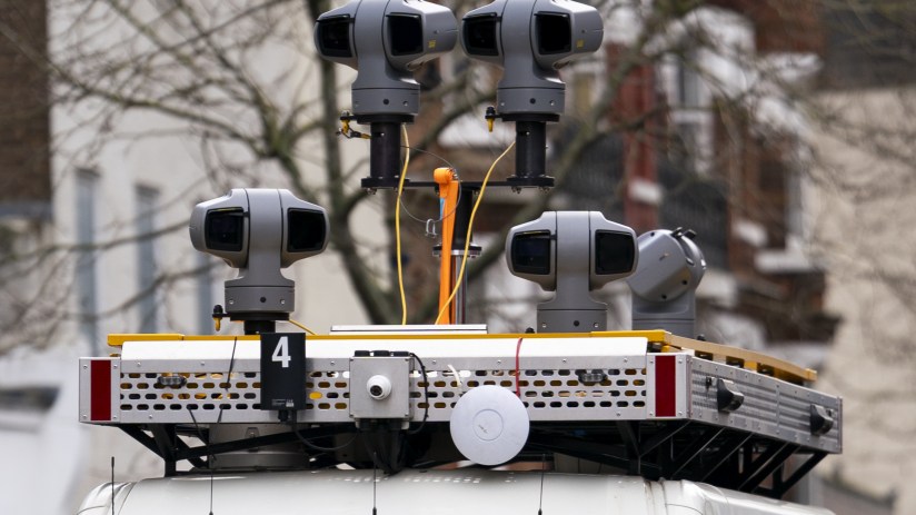 The technology, trialled in London and South Wales, compares facial measurements from passers-by to bespoke watchlists compiled for each deployment. Photo credit should read: Jordan Pettitt/PA Wire