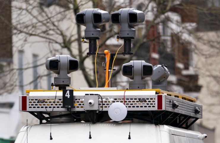 The technology, trialled in London and South Wales, compares facial measurements from passers-by to bespoke watchlists compiled for each deployment. Photo credit should read: Jordan Pettitt/PA Wire