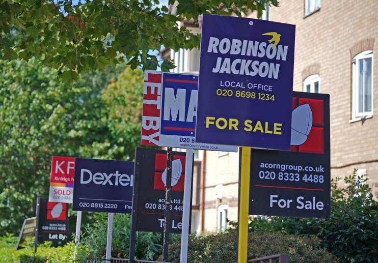 The average new seller asking price for a home has now fallen by just over &pound;10,000 (&pound;10,777) this summer, the website said. Photo credit: Yui Mok/PA Wire