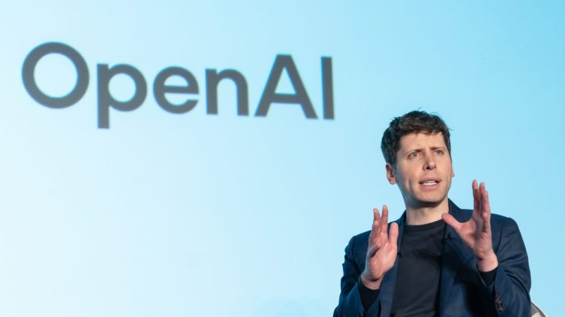 TOKYO, JAPAN - FEBRUARY 3: Open AI CEO Sam Altman speaks during a talk session with SoftBank Group CEO Masayoshi Son at an event titled "Transforming Business through AI" in Tokyo, Japan, on February 03, 2025. SoftBank and OpenAI announced that they have agreed a partnership to set up a joint venture for artificial intelligence services in Japan today. (Photo by Tomohiro Ohsumi/Getty Images)