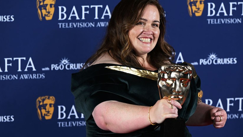 Jessica Gunning poses with the Supporting Actress Award for 'Baby Reindeer' inside the Winners Room at the 2025 BAFTA Television Awards with P&O Cruises at The Royal Festival Hall on May 11, 2025 in London, England. (Photo by Stuart C. Wilson/Getty Images)