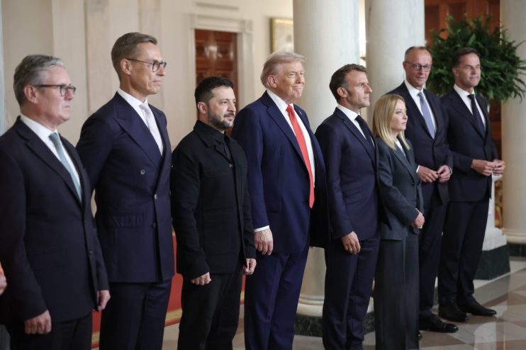 Future three-way talks &ldquo;have a good chance&rdquo; of stopping the conflict, the US president claimed. (Photo by Win McNamee/Getty Images)