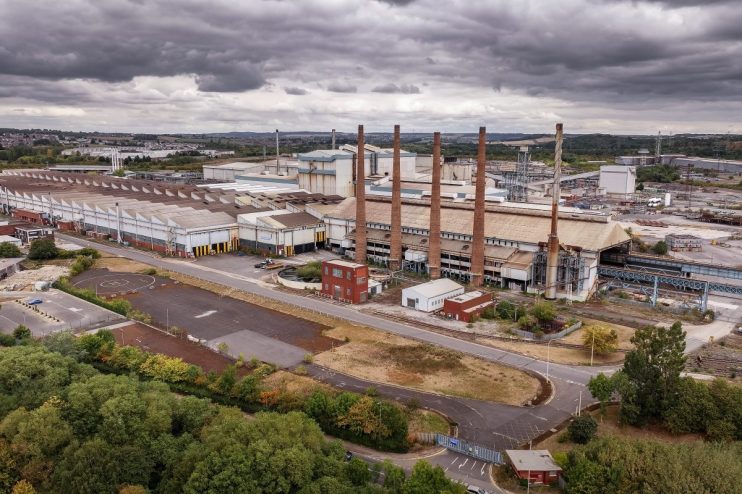 ROTHERHAM, ENGLAND - AUGUST 21: An aerial view of Liberty Specialist Steel's site on August 21, 2025 in Rotherham, England. Businessman Sanjeev Gupta has reportedly proposed to refinance Liberty Steel Group's Speciality Steels UK (SSUK) as a separate entity to avoid the structure's imminent liquidation. SSUK, the UK's third-largest steel producer, has around 1,500 employees across sites in South Yorkshire, including an electric arc furnace in Rotherham. (Photo by Christopher Furlong/Getty Images)
