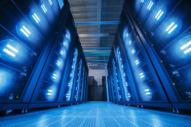 HAMBURG, GERMANY - JUNE 07: A "Mistral" supercomputer, installed in 2016, at the German Climate Computing Center (DKRZ, or Deutsches Klimarechenzentrum) on June 7, 2017 in Hamburg, Germany. The DKRZ provides HPC (high performance computing) and associated services for climate research institutes in Germany. Its high performance computer and storage systems have been specifically selected with respect to climate and Earth system modeling. With a total of 100,000 processor cores, Mistral has a peak performance of 3.6 PetaFLOPS. With a capacity of 54 PBytes, its parallel file system is currently one of the largest in the world. The DKRZ's robot-operated tape archive has currently a capacity of 200 petabytes and allows for long-term archiving of climate simulations such as those carried out with respect to reports by the Intergovernmental Panel on Climate Change. (Photo by Morris MacMatzen/Getty Images)