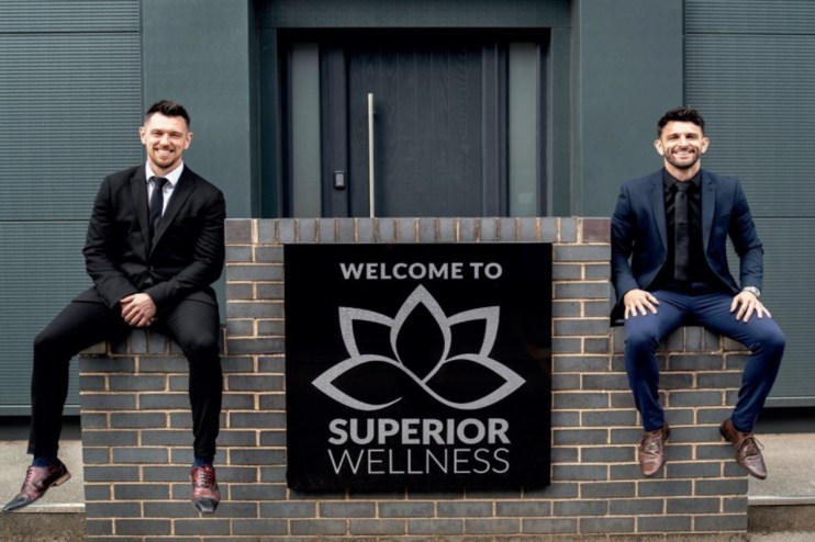 Superior Wellnesses's Rob Carlin (left) with sales director Gareth Ward