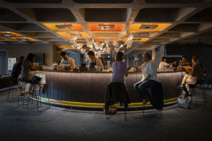 The Martini Bar is the place to go within the Barbican Centre
