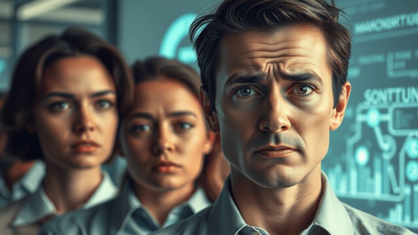 While 75 per cent of UK employees are comfortable working alongside AI agents, only 27 per cent are comfortable being managed by one (Image generated with AI)