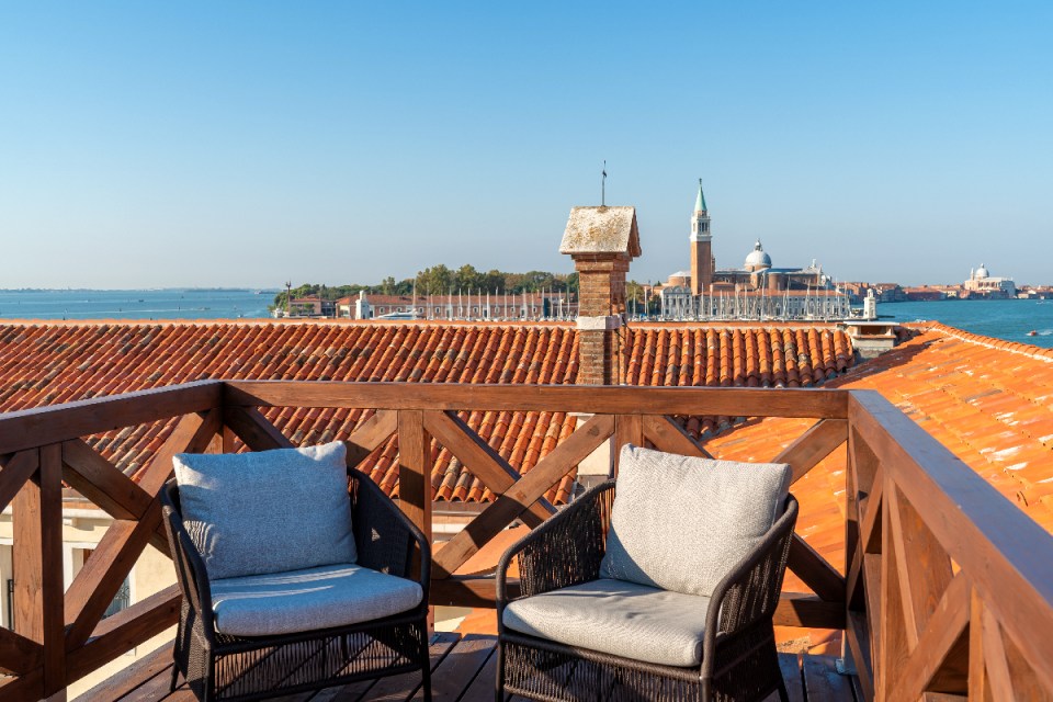 The roof terrace at the the magnificent 5-star Ca&rsquo; di Dio &ndash; a perfect haunt to take in the Venice Film Festival