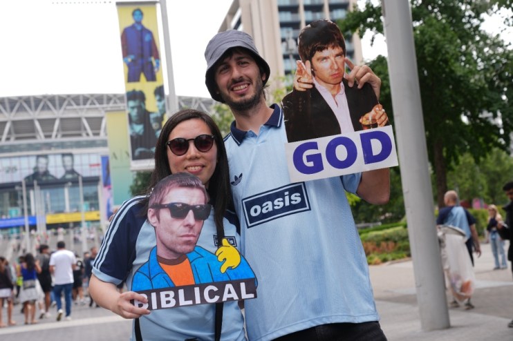 Oasis brought a spending surge in their summer gigs. (Image PA)