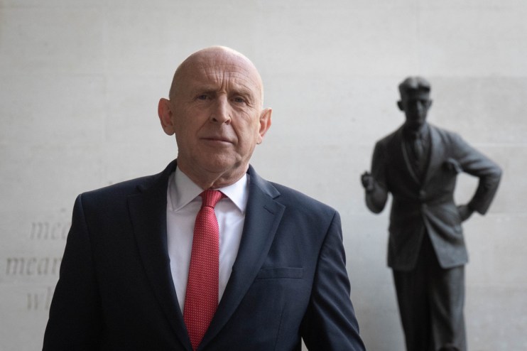 Defence Secretary John Healey leaving BBC Broadcasting House in London, after appearing on the BBC One current affairs programme, Sunday with Laura Kuenssberg. Picture date: Sunday September 7, 2025. Credit: Stefan Rousseau/PA Wire