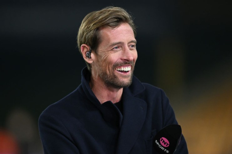 Peter Crouch's podcast is hosted on Acast. (Photo by Gareth Copley/Getty Images)
