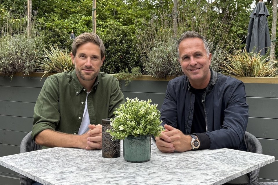 Uthful founder Simon Swan and Michael Vaughan